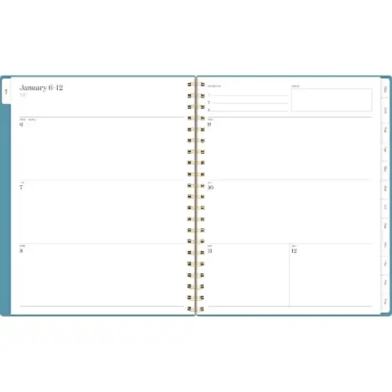 Workstyle Weekly/Monthly Planner, Geometric Artwork, 11 x 9.38, Blue/Gold Cover, 12-Month (Jan to Dec): 2026 image {2}