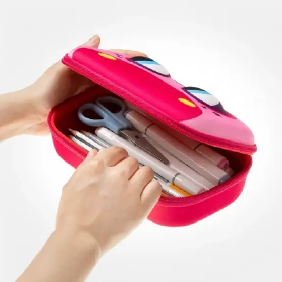 ZIPIT Beast Pencil Case, Pink Pony Pencil Box for Kids image {3}
