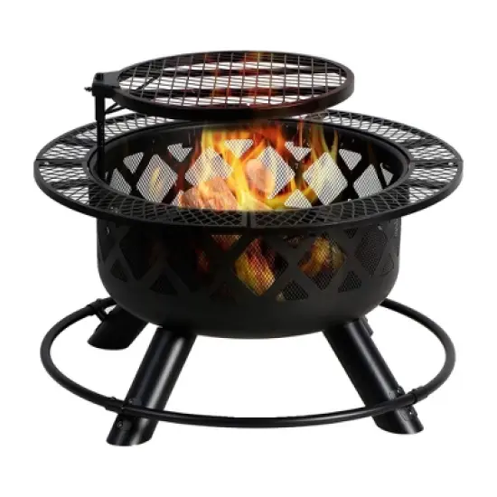 Four Seasons Courtyard Wood Burning Outdoor Fire Pit Backyard Patio Fireplace image {6}