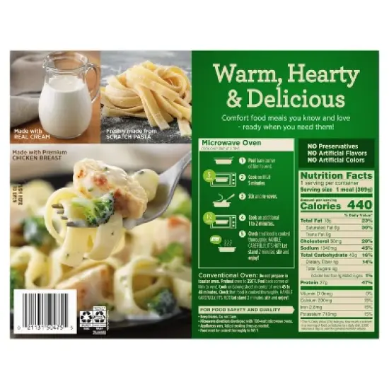 Marie Callender's Frozen Fettucini with Chicken & Broccoli - 13oz image {3}