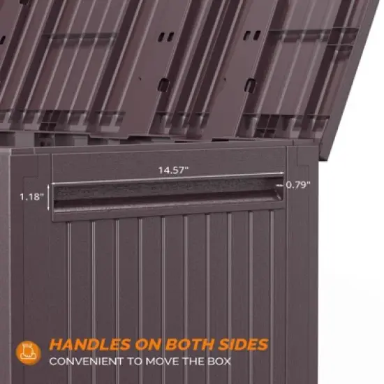 Karl Home 90 Gallons Plastic Deck Box Outdoor Storage image {2}