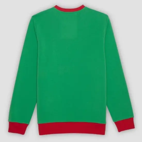 Men's Peanuts Snoopy Graphic Pullover Sweatshirt - Green - Christmas image {1}