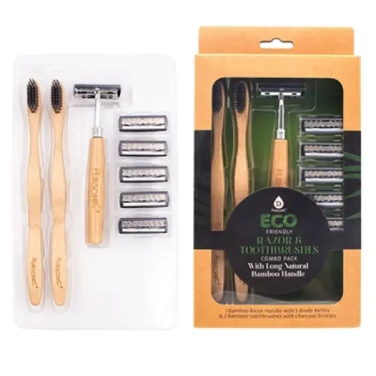 Pursonic Eco Friendly Razor & Toothbrushes Combo Pack image {3}