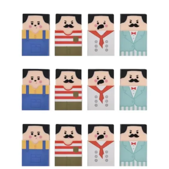 HTUTWOO Bald Guy Erasers - Stylish Gradual Balding Erasers, Easy to Use for Office & School, Back to School image {8}