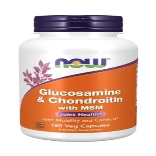 Glucosamine & Chondroitin with MSM by Now Foods  -  180 Capsule image {2}