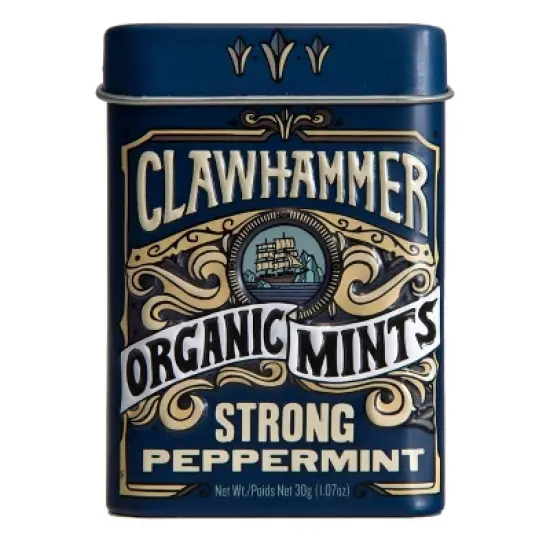 Clawhammer Organic Strong Peppermint Mints - Case of 12/1.07 oz image {1}