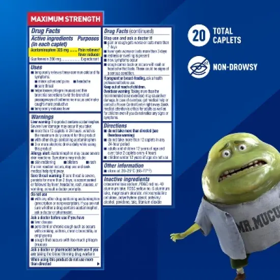 Mucinex Rapid Clear Pain Headache Mucus Congestion Tablets - 20ct image {4}