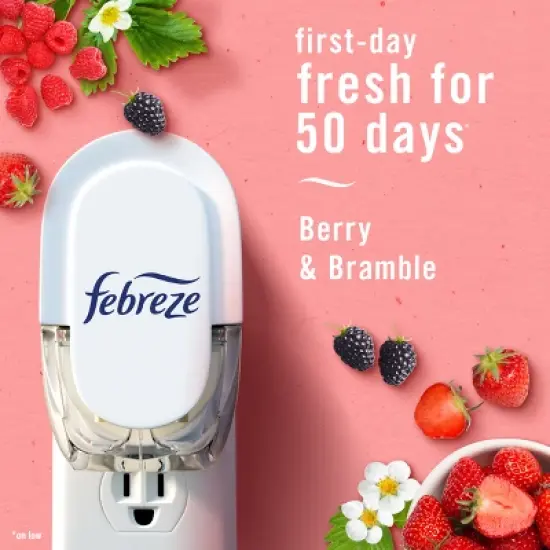 Febreze Odor-Fighting Fade Defy Plug Air Freshener Refill - Berry & Bramble - 0.87 fl oz image {3}