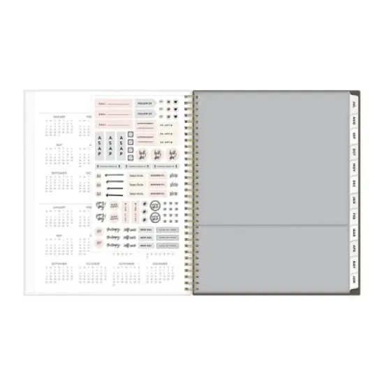 The Everygirl X Day Designer 2024-25 Weekly/Monthly Planner 11"x8.5" Wirebound Frosted Cover Senegal Tan: Adult Stationery, Tabs image {6}