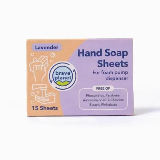 Brave Planet Foaming Handsoap Refill Sheets - Lavender or Fragrance-Free image {9}