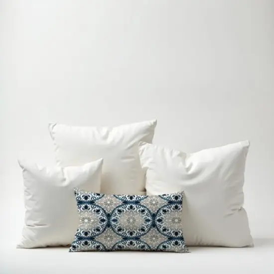 Creative Products Faded Gray Blue Medallions 14x20 Indoor / Outdoor Pillow image {7}