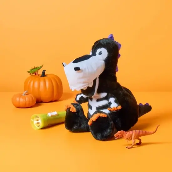 12.5" Glow in the Dark T-Rex Stuffed Animal - Gigglescape&trade;: Polyester Character Plush Toy image {1}