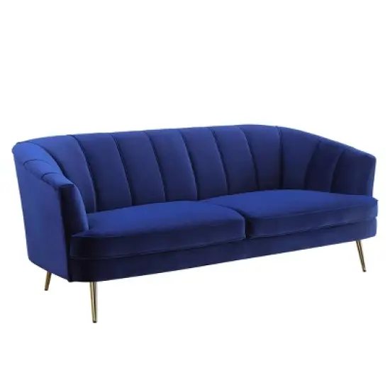 78" Eivor Sofa Blue Velvet - Acme Furniture image {2}