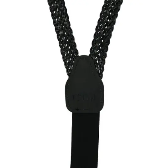 CTM Coated Leather Button-End 3/4 Inch Braided Suspenders image {1}