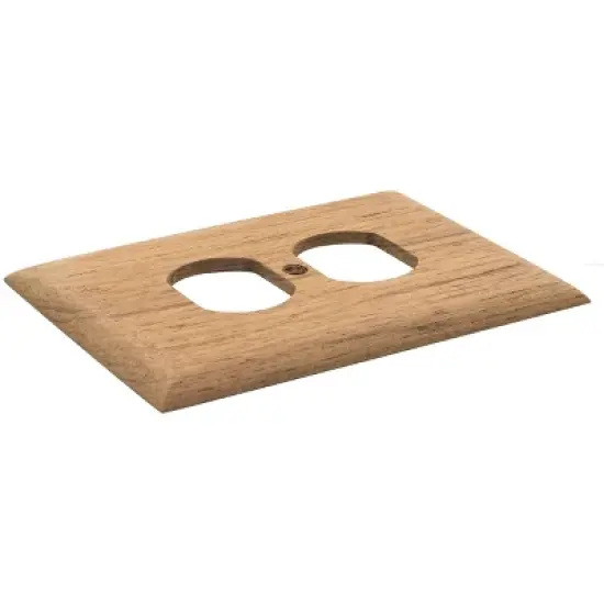 Whitecap Teak Dual Outlet Cover Boat Equipment 12138064. image {1}
