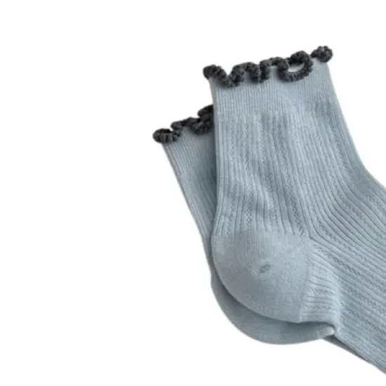 Anna-Kaci Women's 3-Pair Pack Cotton Mesh Ankle Socks with Delicate Ruffle Trim image {3}