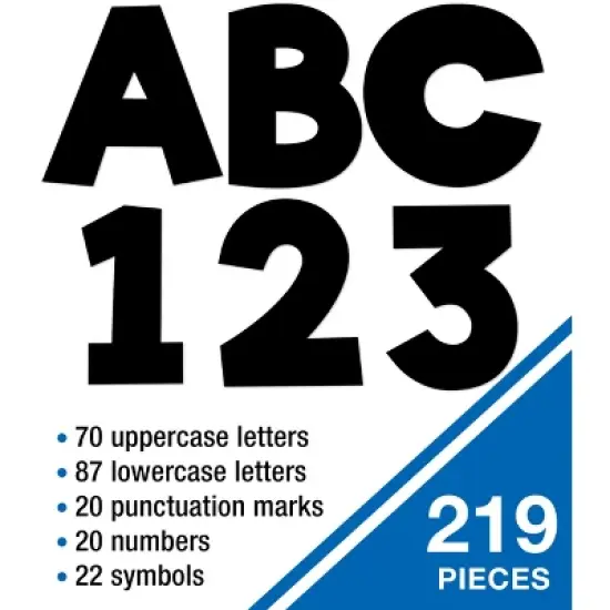 Carson Dellosa Education 4in Black Combo Pack Bulletin Board Letters (219 pieces) image {3}