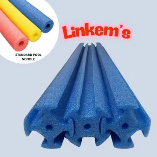 Linkems 9 Pack Interlocking Pool Noodles &ndash; Multicolor Connectable Foam Noodles image {2}