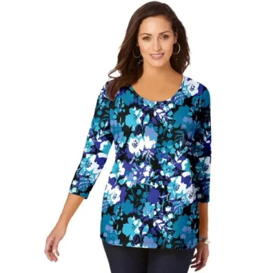 Jessica London Women&rsquo;s Plus Size Scoop-Neck Tee image {26}