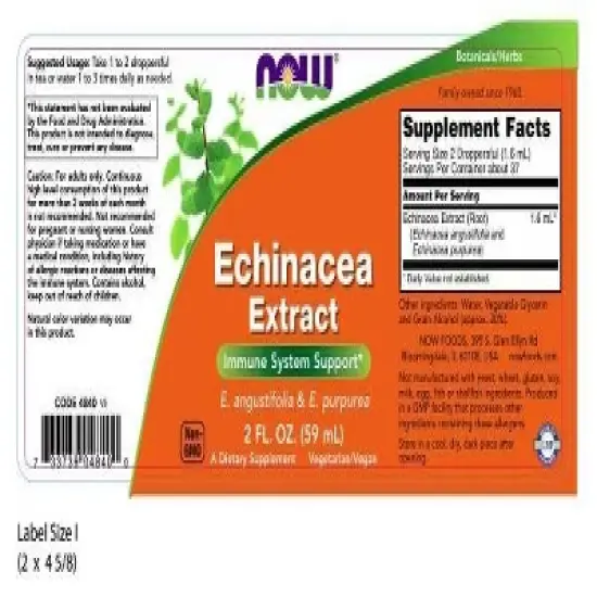 Echinacea Extract by Now Foods  -  2 oz Liquid image {1}