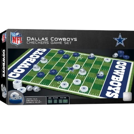 MasterPieces Officially licensed NFL Dallas Cowboys Checkers Board Game for Families and Kids ages 6 and Up image {1}