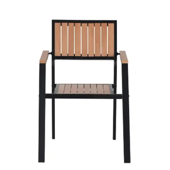 7 PCS Outdoor Dining Set with 6 Chairs, Extendable Table (62.9" to 82.6"), Adjustable for Personalized Arrangements, Black/Camel - ModernLuxe image {9}