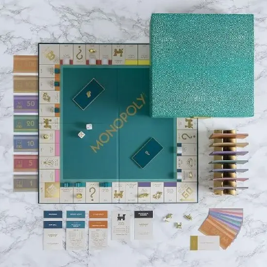 WS Game Company Monopoly Del Mar Shagreen Edition Board Game image {1}