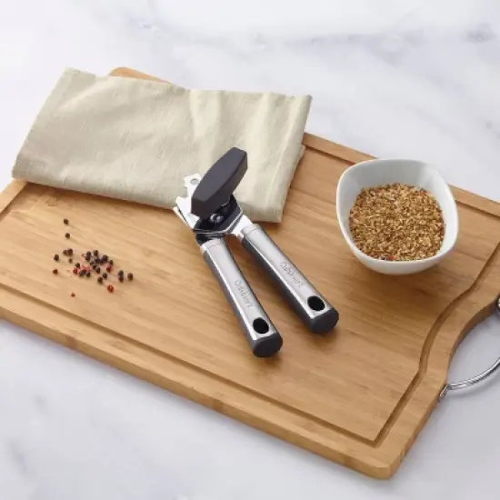 Cuisinart Chefs Classic Pro Stainless Steel Can Opener: Manual Kitchen Tool with Soft-Grip Handle & Bottle Opener image {1}