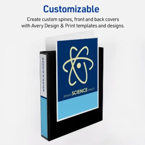 Avery Heavy-Duty View Binders, 1.5" Slant Rings, White (6-Pack of 79795) image {4}