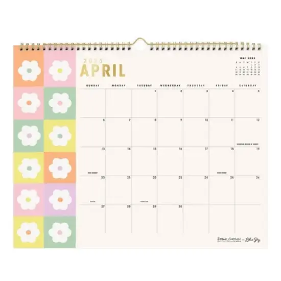 Blue Sky Brook Gossen Wall Calendar 15"x12" Monthly April 2025 to June 2026 Wirebound (15 Month) Daisy Check image {3}