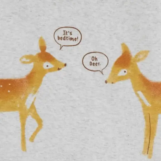 Carter's Just One You&reg; Toddler Girls' Deer and Trees Short Sleeve Pajama Set - Gray/Yellow image {1}