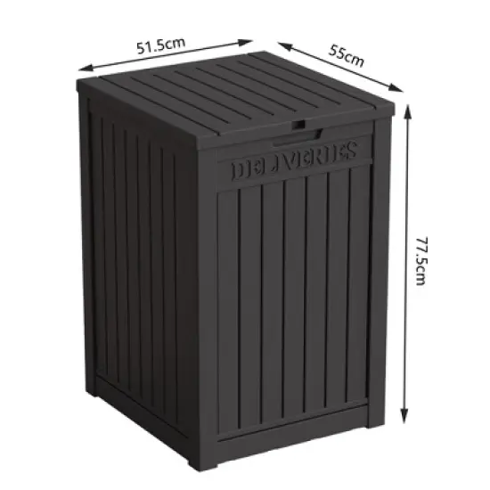Chic Crate-Package Delivery Box, Large Lockable Storage Box, Double-Wall Resin Outdoor Package Delivery And Waterproof Deck Box For Porch, Patios image {4}