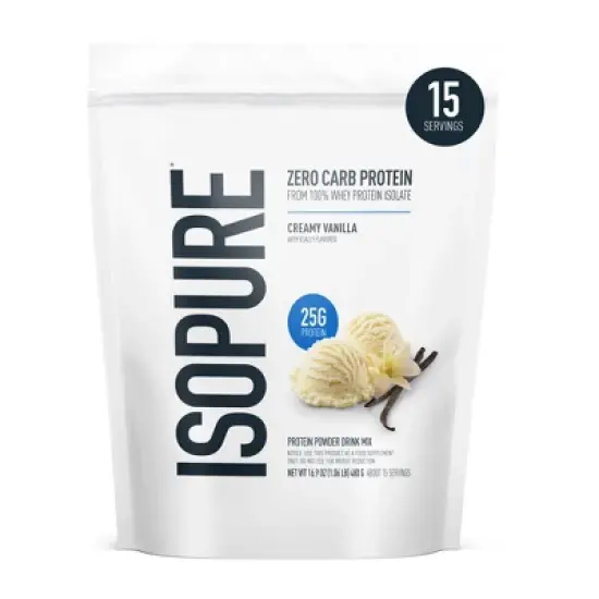 Isopure Low Carb Protein Powder 25g Whey Isolate Protein - Creamy Vanilla - 15 Servings - 16oz image {11}