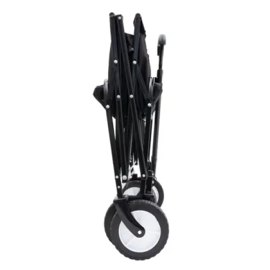 NAYSAYE Wagon Collapsible Utility Cart with Strapping System for All Terrain Use, Black, 35.04"*21.65"*38.98" image {4}