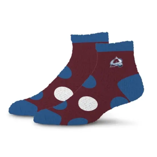 NHL Colorado Avalanche Big Dot Fuzzy Socks - One Size Fits Most image {3}
