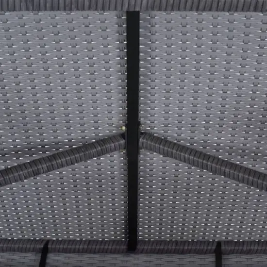 5pc Outdoor Rattan Bar Set with Stools & Cushions- Gray - WELLFOR image {13}