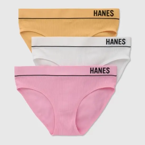 Hanes Originals Women's 3pk Ribbed Bikini Underwear image {6}