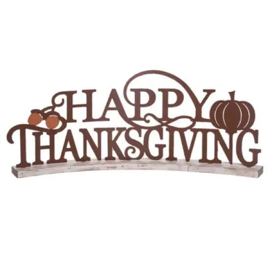 Transpac - Happy Thanksgiving - Halloween Decor -  10 in. - Case of 2 image {1}
