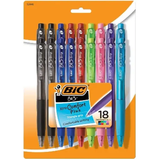 BIC BU3 Retractable Ball Pen Fashion 18 Pk WX7ST272-AST image {5}