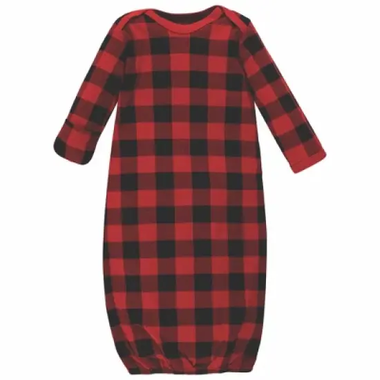Hudson Baby Infant Boy Cotton Gowns, Buffalo Plaid Family image {3}