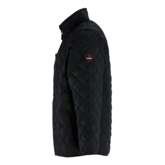RefrigiWear Men's Insulated Diamond Quilted Jacket with Fleece Lined Collar image {3}