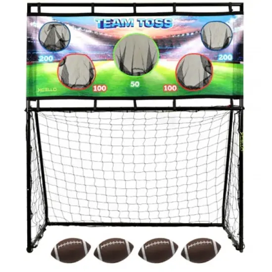 Xcello Sports Soccer net with Football Toss attachment (4' x 6') image {6}