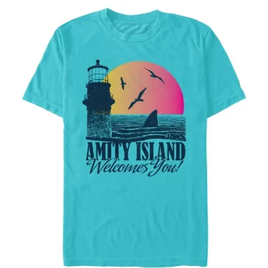 Men's Jaws Amity Island Tourist Welcome T-Shirt image {2}