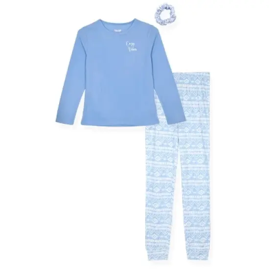 Sleep On It Girls 2-Piece Hacci Pajama Set - Cozy Vibes image {5}