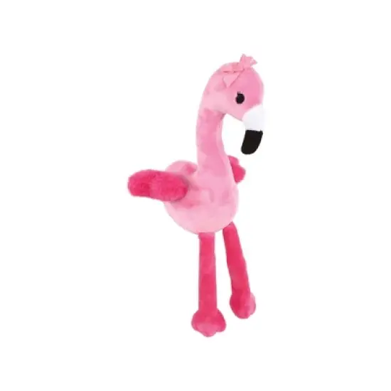 Hudson Baby Infant Girl Plush Bathrobe and Toy Set, Flamingo, One Size image {2}