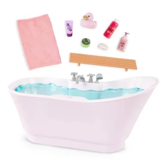Our Generation Bubbly Bathtime Bathtub with Water Sounds Dollhouse Accessory Set for 18'' Dolls image {6}