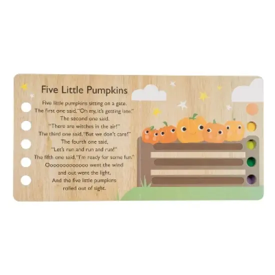 Touch and Trace Nursery Rhymes: Five Little Pumpkins - by  Editors of Silver Dolphin Books (Board Book) image {1}