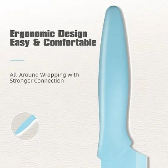 14 Pieces Fancy Rainbow Titanium Coating Kitchen Knife Set image {4}