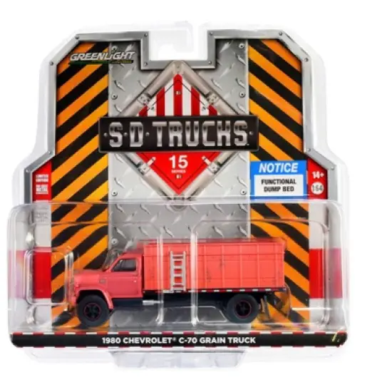 1980 Chevrolet C-70 Grain Truck Red (Weathered) "S.D. Trucks" Series 15 1/64 Diecast Model by Greenlight image {2}