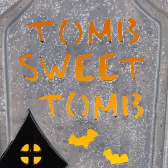 Mr. Halloween 10" Ceramic LED Tombstone Halloween Decoration image {3}